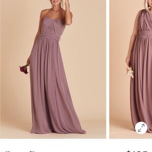 Birdy Grey Strapless Dark Mauve Dress
